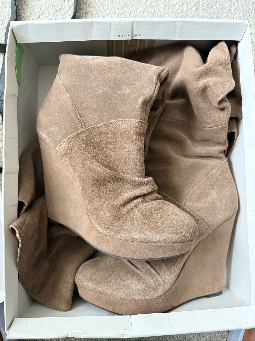 Steve Madden Suede Over the Knee Wedge Boots